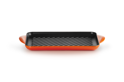 Grelha grill rectangular de ferro fundido