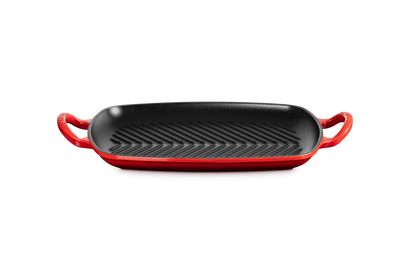 Grelha grill rectangular rasa de ferro fundido