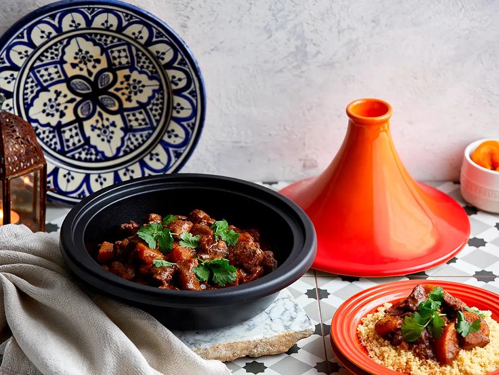 Tagine de borrego e alperces